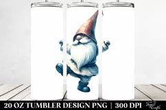 Retro Dancing Gnome Clipart, Transparent 20 Oz Tumbler Product Image 2