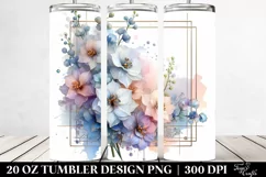 Abstract Delphinium Summer 20 Oz Tumbler Product Image 2