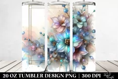 Abstract Delphinium Summer 20 Oz Tumbler Product Image 2