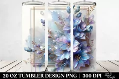 Abstract Delphinium Summer 20 Oz Tumbler Product Image 2