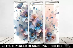 Abstract Delphinium Summer 20 Oz Tumbler Product Image 2