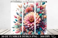 Stained Zinnia Abstract | 20 oz Tumbler Product Image 2