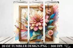 Stained Zinnia Abstract | 20 oz Tumbler Product Image 2