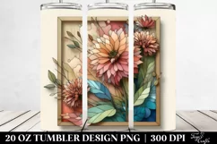 Stained Zinnia Abstract | 20 oz Tumbler Product Image 2