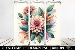 Stained Zinnia Abstract | 20 oz Tumbler Product Image 2