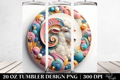 Colorful Pastel 3D Lamb Ornament, Transparent 20 Oz Tumbler Product Image 2