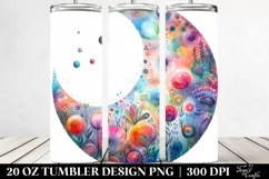 Colorful Moon Vibrant Rainbow | 20 Oz Tumbler Product Image 2