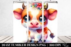 Cute Baby Cow | 20 oz Tumbler Product Image 2