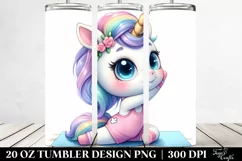 Cute Unicorn Yoga Instructor | 20 Oz Tumbler Product Image 2