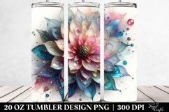 Abstract Shiny Dahlia Metallic | 20 Oz Tumbler Product Image 2