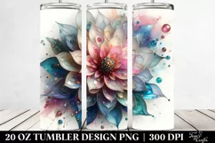 Abstract Shiny Dahlia Metallic | 20 Oz Tumbler Product Image 2
