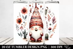 Boho Excited Gnome Tumbler | 20 Oz Tumbler Product Image 2