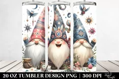 Boho Excited Gnome Tumbler | 20 Oz Tumbler Product Image 2