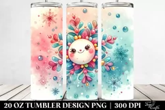 Retro Snowflake Digital Painting | 20 oz Tumbler Product Image 2