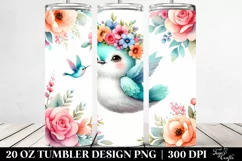 Watercolor Cute Hummingbird 20 Oz Tumbler Product Image 2