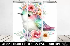 Watercolor Cute Hummingbird 20 Oz Tumbler Product Image 2