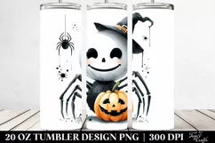 Watercolor Funny Halloween Spider 20 Oz Tumbler Product Image 2