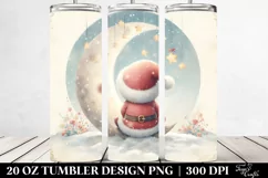 Vintage Santa on Moon Digital Painting | 20 oz Tumbler Product Image 2