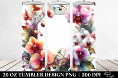 Colorful Abstract Orchid Frame | 20 Oz Tumbler Product Image 2
