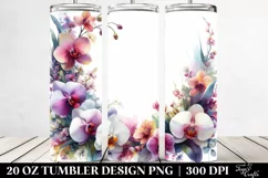 Colorful Abstract Orchid Frame | 20 Oz Tumbler Product Image 2