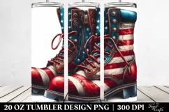 a Detailed Watercolor Boots | 20 oz Tumbler Product Image 2
