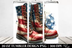 a Detailed Watercolor Boots | 20 oz Tumbler Product Image 2