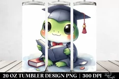 Cute Baby Frog Graduation Cap | 20 oz Tumbler Product Image 2