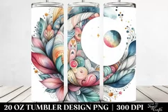 Colorful Whimsical Moon | 20 Oz Tumbler Product Image 2