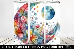 Colorfull Moon Watercolor | 20 Oz Tumbler Product Image 2