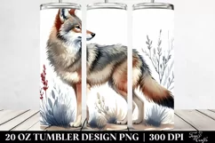 Whimsical Coyote Clipart | 20 oz Tumbler Product Image 2