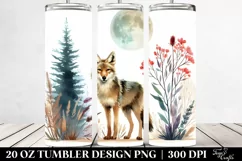 Whimsical Coyote Clipart | 20 oz Tumbler Product Image 2