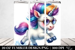 Cute Baby Unicorn Running | 20 oz Tumbler Product Image 2
