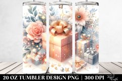 Glittery Holiday Present Clipart, Transparent 20 Oz Tumbler Product Image 2