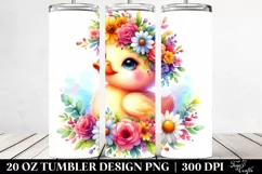 Watercolor Vibrant Duck 20 Oz Tumbler Product Image 2