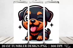 Colorful Baby Rottweiler Clipart Product Image 2