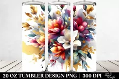Vibrant Bouquet GOLD FOIL | 20 Oz Tumbler Product Image 2