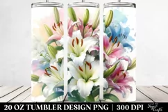 Colorful Watercolor Lily | 20 oz Tumbler Product Image 2
