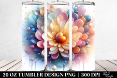 Shiny Anemone Heart Tumbler Design Product Image 2