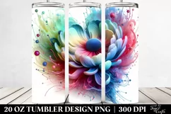 Shiny Anemone Heart Tumbler Design Product Image 2