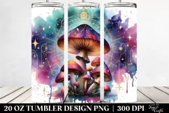 Magical Celestial Mushroom Clipart 20 Oz Tumbler Product Image 2