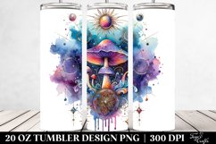 Magical Celestial Mushroom Clipart 20 Oz Tumbler Product Image 2
