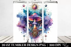 Magical Celestial Mushroom Clipart 20 Oz Tumbler Product Image 2