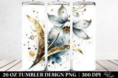 Abstract Shiny Snowdrop Shiny Golden | 20 Oz Tumbler Product Image 2