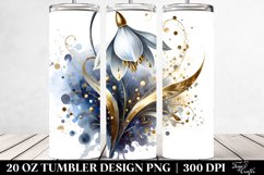 Abstract Shiny Snowdrop Shiny Golden | 20 Oz Tumbler Product Image 2