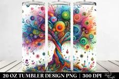 Vibrant Tree Watercolor | 20 Oz Tumbler Product Image 2