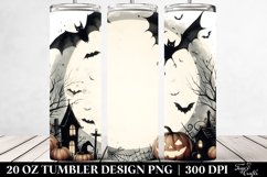 Simple Halloween Scene with Bat | 20 oz Tumbler Product Image 2