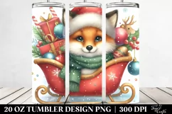 Cute Fox in Christmas Ornaments 20 Oz Tumbler Product Image 2