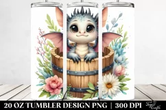 Cute Baby Dragon Tumbler Design Product Image 2
