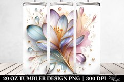 Abstract Pastel Crocus with Splash 20 Oz Tumbler Product Image 2