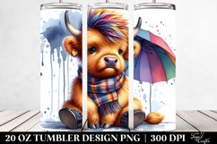 Vibrant Baby Highland Cow | 20 oz Tumbler Product Image 2